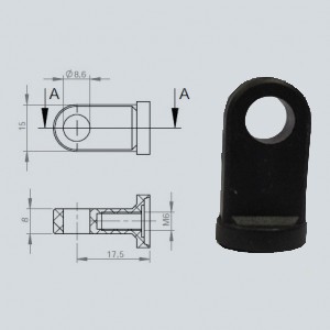 Chape à oeil 8/8 (chape M6-Aluminium-17.5mm) Chape à oeil 8/8 (chape M6-Aluminium-17.5mm)